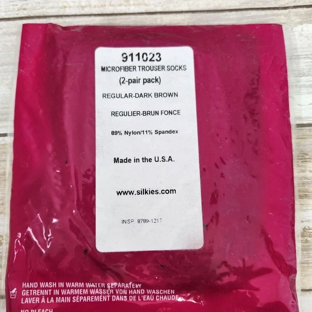 Silkies Microfiber Trouser Socks Womens Regular Dark Brown 2 Pair Pack 911023